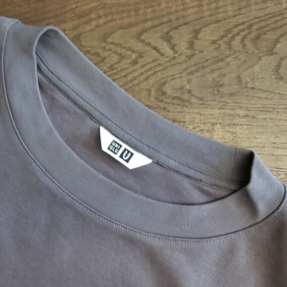 Uniqlo AIRism Cotton Blend Crew Neck Half-Sleeve Tee T-Shirt M - Picture 6 of 8